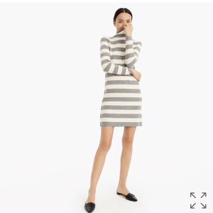 J crew striped turtleneck sweater dress